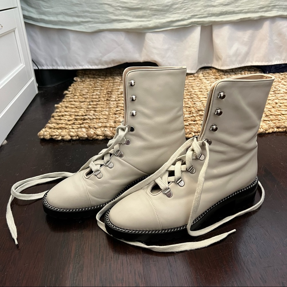 Stuart Weitzman Bone Combat Boots - image 3